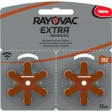 Batterier - Hörapparatsbatteri Batterier & Laddbart Rayovac Extra Advanced 312 12-pack