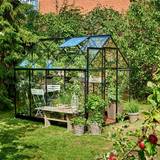 Växthus härdat glas Halls Greenhouses Qube 68 5.1m² 3mm Aluminium Härdat glas