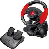 PlayStation 2 - USB typ-A Rattar & Racingkontroller Esperanza High Octane Steering Wheel - Black/Red