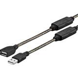 VivoLink Rund - USB-kabel Kablar VivoLink USB A-USB A M-F 2.0 15m