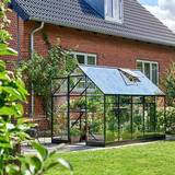 Fristående växthus på rea Halls Greenhouses Qube 610 6.2m² 3mm Aluminium Härdat glas