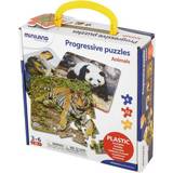 Barnpussel - Plast Klassiska pussel Miniland Animals Progressive Puzzles 43 Bitar