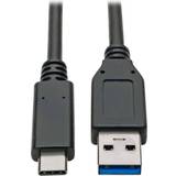 Nickel - PVC - USB-USB - USB-kabel Kablar Tripp Lite Thunderbolt 3 USB A-USB C (Gen.2) 0.9m
