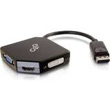C2G HDMI-kablar - Hane - Hona C2G DisplayPort-HDMI/VGA/DVI M-F 0.7m