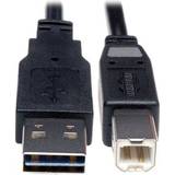 Koppar - USB A-USB B - USB-kabel Kablar Tripp Lite Reversible USB A - USB B 2.0 0.3m