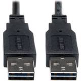 Koppar - Svarta - USB A-USB A - USB-kabel Kablar Tripp Lite Universal Reversible USB A - USB A 2.0 3.1m