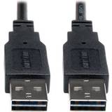 Koppar - Svarta - USB A-USB A - USB-kabel Kablar Tripp Lite Universal Reversible USB A - USB A 2.0 1.8m