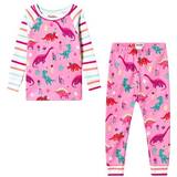 Hatley Nattplagg Hatley Darling Dinos Raglan Pajama Set - Pink (S19PDK1269)