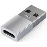 Gråa - Kabeladaptrar Kablar Satechi USB A-USB C 3.0 M-F Adapter