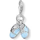 Thomas Sabo Baby Shoes Charm - Silver/Blue