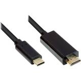 HDMI-kablar - Skärmad - USB C-HDMI Good Connections USB C-HDMI 1m