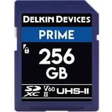 Delkin 256 GB Minneskort Delkin Prime SDXC Class 10 UHS-II U3 V60 300/100MB/s 256GB