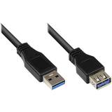 Good USB A-USB A - USB-kabel Kablar Good USB A-USB A 3.0 M-F 1m