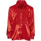 Widmann Satin Ruffle Shirt Red