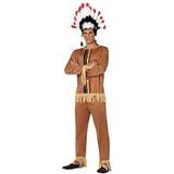 Vilda västern Maskeradkläder Th3 Party Kostume til Voksne Indianer Mand