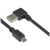 Good USB A-USB Micro-B - USB-kabel Kablar Good USB A-USB Micro B 2.0 Angled 5m