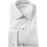 Eton Slim Fit Plissé Black Tie Shirt - White