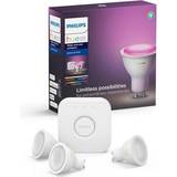 Ljuskällor Philips Hue White and Color Ambience LED Lamps 5.7W GU10 3-pack Starter Kit