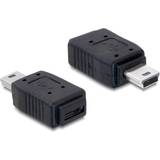 USB B mini Kablar DeLock USB Micro B-USB Mini B M-F Adapter