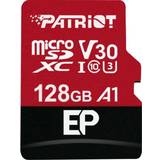 Patriot Minneskort Patriot EP Series microSDXC Class 10 UHS-I U3 V30 A1 100/80MB/s 128GB +Adapter
