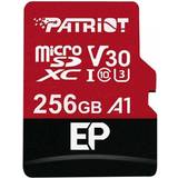 Patriot Minneskort Patriot EP Series microSDXC Class 10 UHS-I U3 V30 A1 100/80MB/s 256GB +Adapter