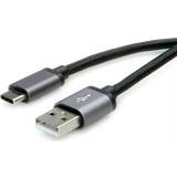 Silver - Skärmad - USB-kabel Kablar Roline USB A-USB C 2.0 3m