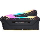 Corsair Belysning - DDR4 RAM minnen Corsair Vengeance RGB LED Pro Black DDR4 3600MHz 2x8GB (CMW16GX4M2Z3600C18)