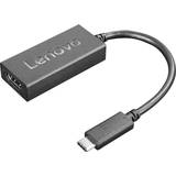 Lenovo Kabeladaptrar - Rund Kablar Lenovo USB C-HDMI 2.0b M-F Adapter 0.2m