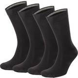 Topeco Kläder Topeco Plain Bamboo Socks 4-Pack - Black