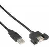 InLine USB A-USB A - USB-kabel Kablar InLine USB A-USB A 2.0 M-F 0.6m