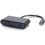 C2G Kabeladaptrar - PVC Kablar C2G USB C-HDMI/VGA/USB C M-F 7.5m