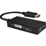 RaidSonic Kablar RaidSonic DisplayPort-HDMI/DVI/VGA M-F Adapter