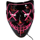 Rosa Maskerad Ansiktsmasker El Wire Purge LED Mask Rosa