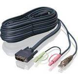 IOGEAR USB-kabel Kablar IOGEAR USB A/2x3.5mm/DVI SIngle Link-USB B/2x3.5mm/DVI SIngle Link 3m