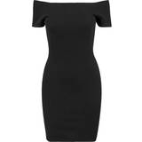 Dam - Korta klänningar - Off-Shoulder Urban Classics Off Shoulder Rib Dress - Black
