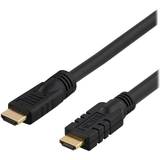 HDMI-kablar - Standard HDMI-Standard HDMI Deltaco Active HDMI - HDMI High Speed with Ethernet 15m