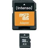 Class 4 Minneskort & USB-minnen Intenso MicroSDHC Class 4 4GB