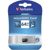 64 GB - U1 Minneskort Verbatim Premium MicroSDXC UHS-I 64GB