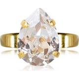 Caroline Svedbom Mini Drop Gold Plated Ring w. Swarovski Crystals
