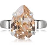 Caroline Svedbom Mini Drop Rhodium Plated Ring w. Silk Swarovski Crystals