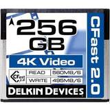 Delkin 256 GB Minneskort Delkin CFast 2.0 560/495MB/s 256GB