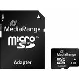 4 GB - microSDHC Minneskort MediaRange MicroSDHC Class 10 4GB