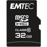 Emtec microSDHC Minneskort Emtec Classic microSDHC Class 10 20/12MBs 32GB +Adapter