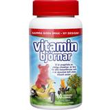 A-vitaminer - Hallon Vitaminer & Mineraler Active Care Vitamin Bears Raspberry Blueberry and Lemon 60 st