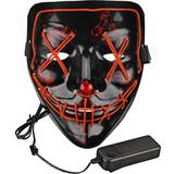 Purge mask Maskerad El Wire Purge LED Mask Röd