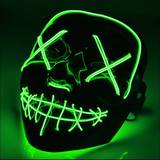 Grön Masker El Wire Purge LED Mask Grön