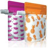 Rosa Nappflaskor & Servering Cherub On the Go Baby Food Pouches 10-pack