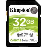 Minneskort & USB-minnen Kingston Canvas Select Plus SDHC Class 10 UHS-I U1 V10 100MB/s 32GB