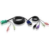 USB-kabel - VGA Kablar Aten VGA/2x3.5mm-VGA/2USB A/2x3.5mm 3m