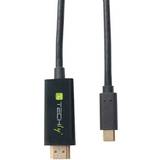 HDMI-kablar - PVC - USB C-HDMI Techly USB C-HDMI 2.0 2m